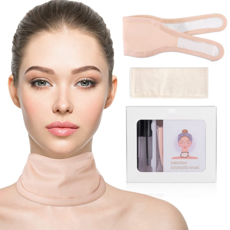 DEROWN Castor Oil Pack Wrap for Neck Organic Cotton Flannel Waterproof PUL Reusable Massage Pack with Anti Oil Leak Design